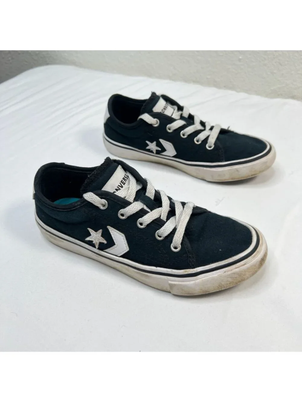 Converse Converse Star Replay Black and White Unisex Kids Sneakers US size 1